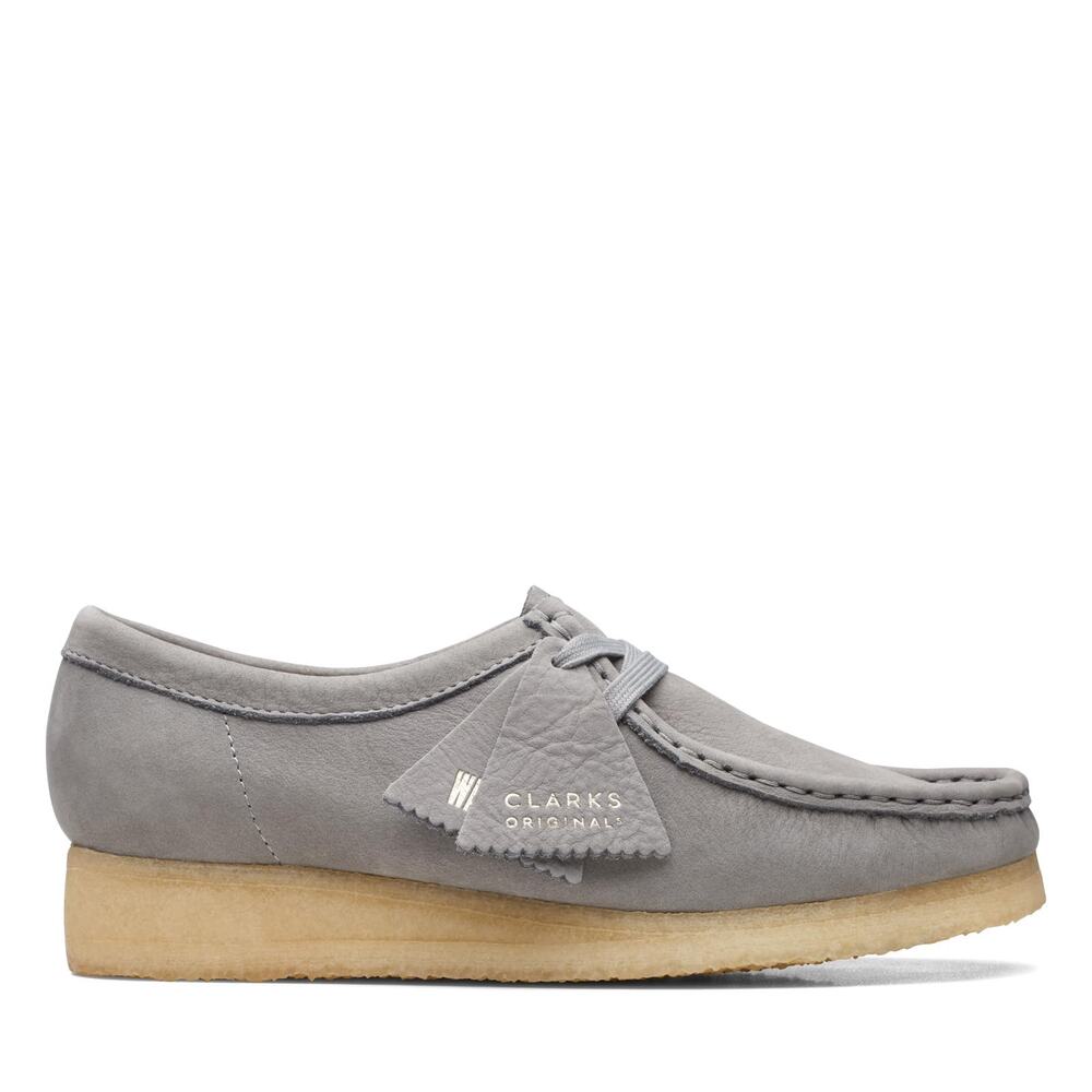 NWT Clarks Originals Women Wallabee. Grey Nubuck  Women Medium 5.5